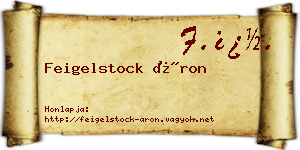 Feigelstock Áron névjegykártya